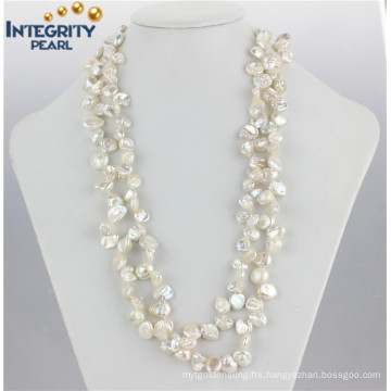 Keshi Pearl Necklace 8-10mm 47" Keshi Pearl Jewelry Fashion Pearl Necklace